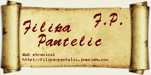 Filipa Pantelić vizit kartica